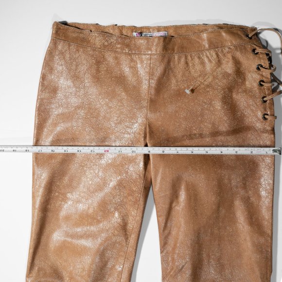 Emanuel Ungaro Fuchsia Leather pants - Size 6 - Picture 7 of 14